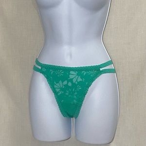Victoria’s Secret PINK Teal/Greenish Lacey Thong Panties